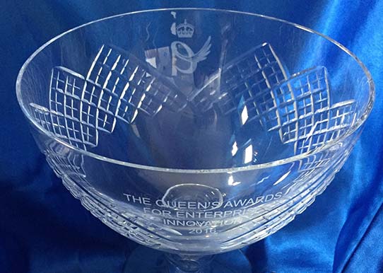 queens award glass bowl