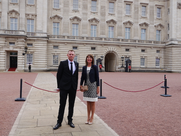 Precision Dippings Manufacturing's directors Douglas King and Kate Richards attended a reception at Buckingham Palace, hosted by The Queen and The Duke of Edinburgh for winners of the 2016 Queen's Awards for Enterprise